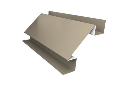 Угол внутренний сложный 75мм 0,45 PE с пленкой RAL 1015 светлая слоновая кость (2м)