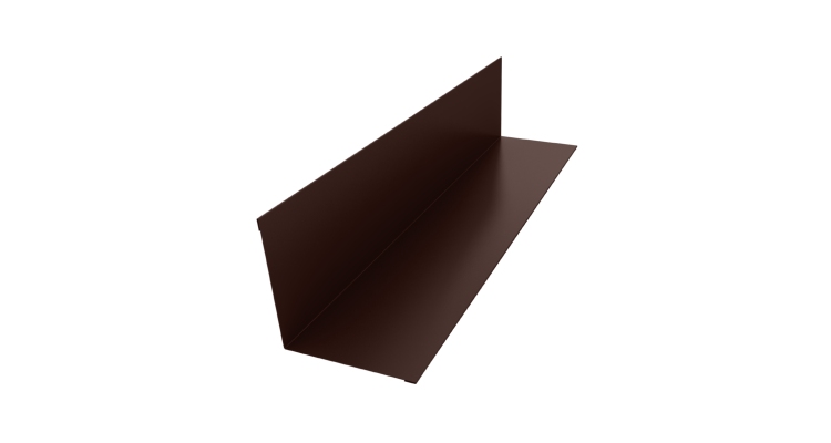 Угол внутренний 110х110 0,45 PE с пленкой RAL 8017 шоколад (2м)