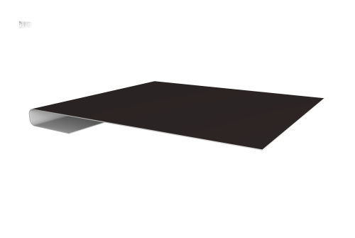 Планка завершающая 0,45 PE с пленкой RAL 9005 черный (3м)