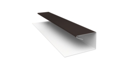 Планка П-образная завершающая сложная (КД) 0,45 Drap ST RR 32 темно-коричневый (2м)