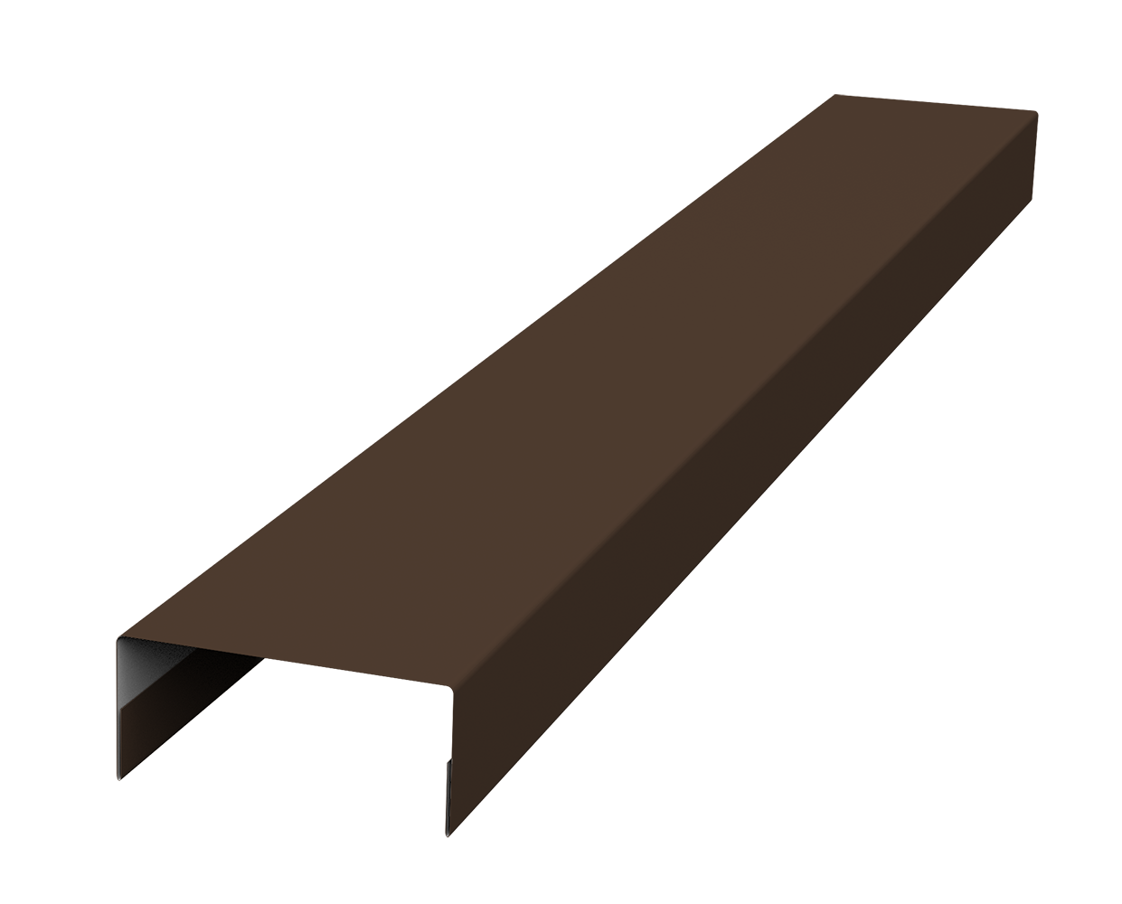 Ламель лицевая 125 забора жалюзи Texas стартовая/финишная для калиток и ворот 0.5 Velur X с пленкой RAL 8017 шоколад