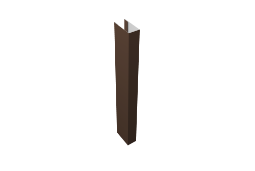 Стойка Texas 0,5 Drap TX RAL 8017 шоколад для калиток и ворот (1,8м)