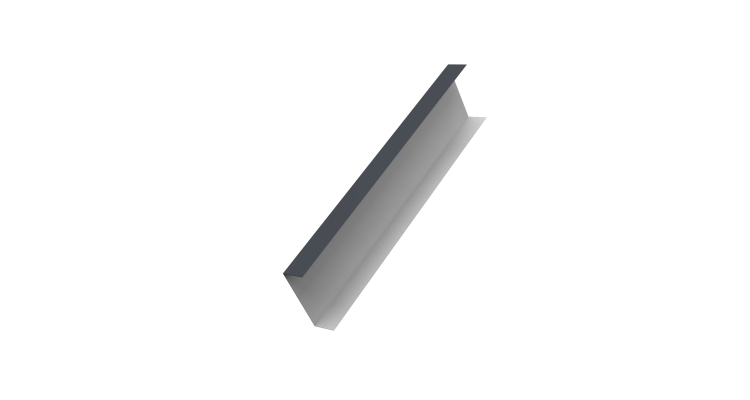 Декоративная накладка на столб универсальная 60х60 для забора жалюзи 0,5 Rooftop Бархат RAL 7024 мокрый асфальт (2,5м)