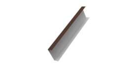 Декоративная накладка на столб универсальная 60х60 для забора жалюзи 0,5 PurPro RAL 8017 шоколад (1,8м)