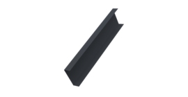 Декоративная накладка на столб универсальная 60х60 для забора жалюзи 0,5 Velur X RAL 7024 мокрый асфальт (2м)