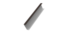 Декоративная накладка на столб универсальная 62х55 для забора жалюзи 0,5 Satin Matt TX RR 32 темно-коричневый (1,8м)