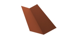 Планка ендовы верхней 145х145 0,45 PE с пленкой RAL 8004 терракота (3м)