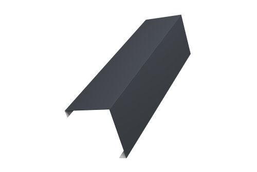 Декоративная накладка на столб универсальная угловая 60х60 для забора жалюзи 0,7 PE RAL 7024 мокрый асфальт (2,5м)