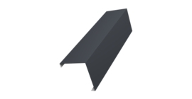 Декоративная накладка на столб универсальная угловая 62х55 для забора жалюзи 0,7 PE RAL 7024 мокрый асфальт (2,5м)