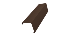 Декоративная накладка на столб универсальная угловая 80х80 для забора жалюзи 0,45 Drap TwinColor RAL 8017 шоколад (2,5м)