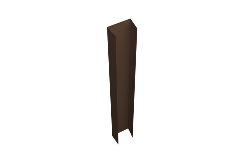 Крепежная планка верхняя Texas 0,45 PE-Double RAL 8017 шоколад (1,8м)