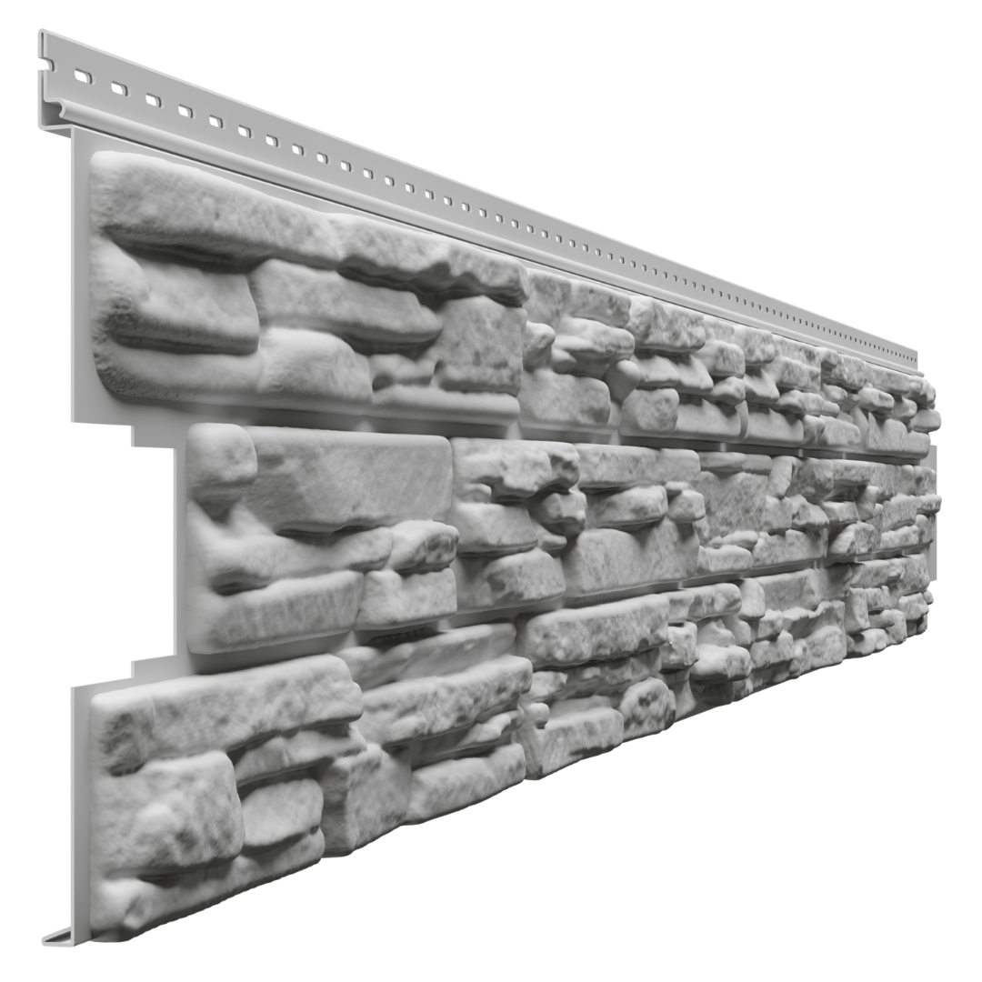 Сайдинг LUX под камень, Rocky, табак