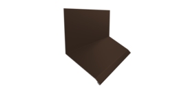 Планка примыкание верхнее к стене фальц Grand Line 150х130х20 0,45 Drap TX RAL 8017 шоколад (3м)