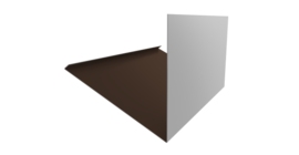 Планка примыкание верхнее к трубе фальц 0,5 Drap RAL 8017 шоколад (2м)