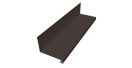 Планка примыкание нижнее к трубе фальц 0,45 Drap ST RR 32 темно-коричневый (2м)