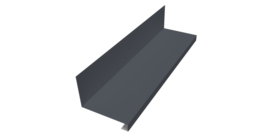 Планка примыкание нижнее к трубе фальц 0,5 Drap RAL 7024 мокрый асфальт (2м)