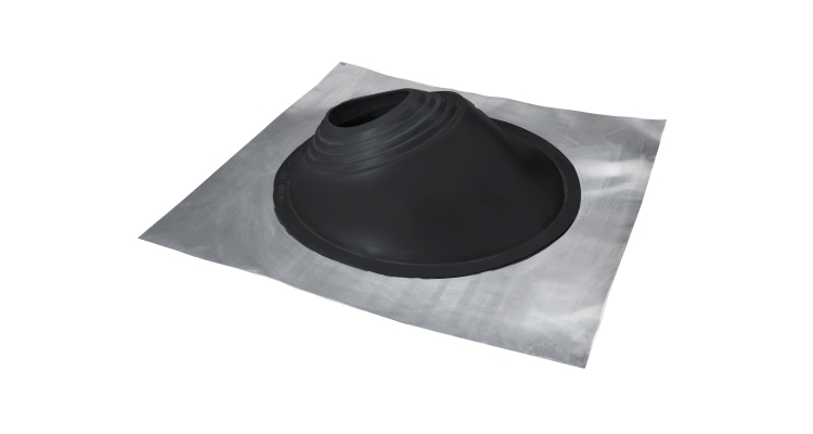 Проходной элемент MF угловой №3.1 (280-460мм) +185 EPDM (металлический неокрашенный фланец) темно-серый