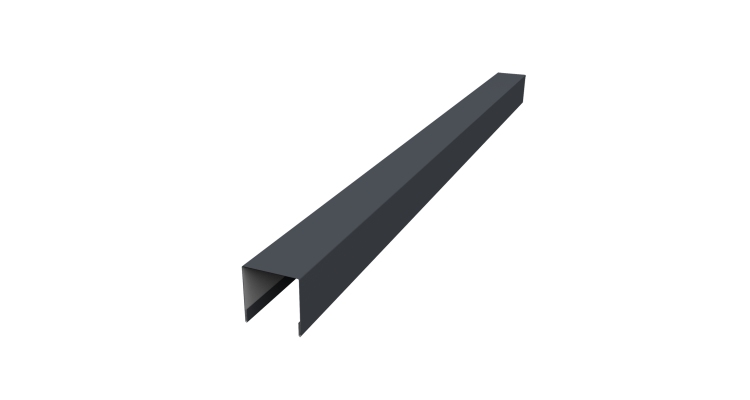 Планка вертикальная лицевая для забора жалюзи Palermo 0,45 Drap TX RAL 7024 мокрый асфальт (2,5м)