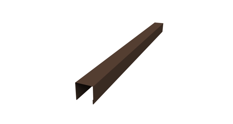 Планка вертикальная лицевая для забора жалюзи Palermo 0,45 Drap-double TX RAL 8017 шоколад (3м)