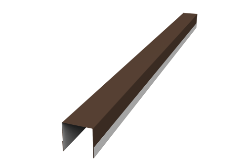 Планка вертикальная обратная для забора жалюзи Palermo 0,45 PE RAL 8017 шоколад (1,8м)