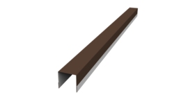 Планка вертикальная обратная для забора жалюзи Palermo 0,45 PE RAL 8017 шоколад (3м)