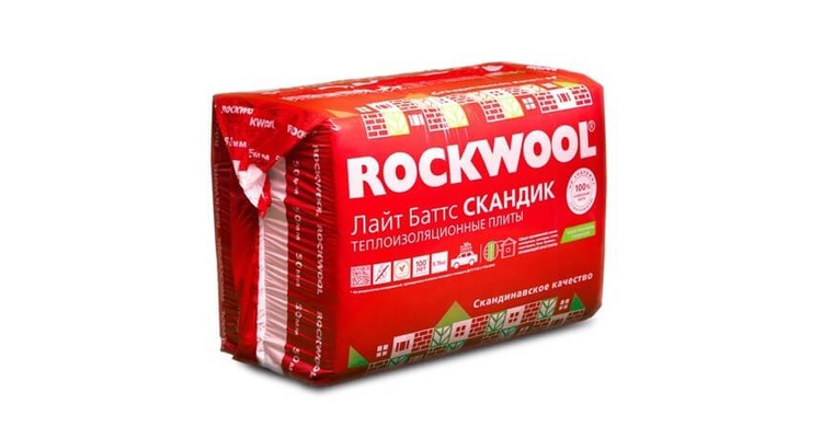 Утеплитель RockWool Лайт Баттс Скандик (0.288 м3/уп) 800х600х50 мм