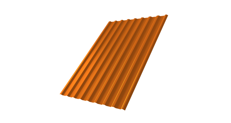 Профнастил С20R 0,45 PE RAL 2004 оранжевый