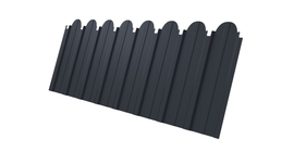 Профнастил С10A фигурный 0.45 Drap RAL 8017 шоколад