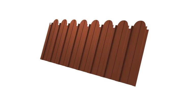 Профнастил С10A фигурный 0,45 PE RAL 8004 терракота