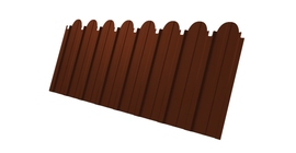 Профнастил С10A фигурный 0,5 Satin RAL 3009 оксидно-красный